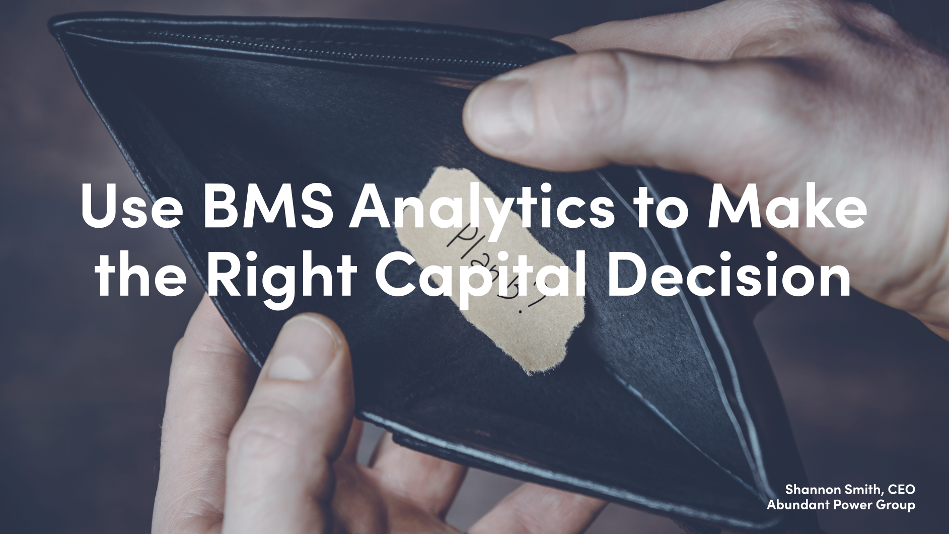 Use Data to Make the Right Capital Decisions